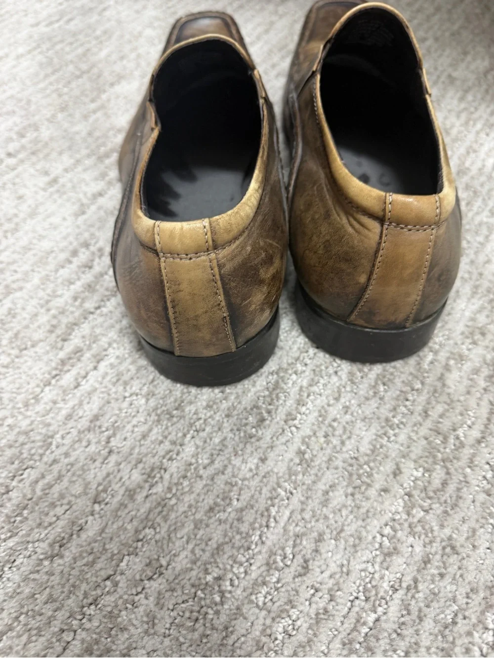 Me a Kenneth Cole Reaction Brown Distressed Loafers Size 9.5 M